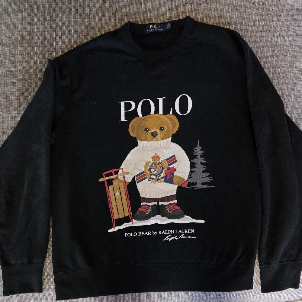 Polo Ralph Lauren Black sweatshirt - Sled Bear